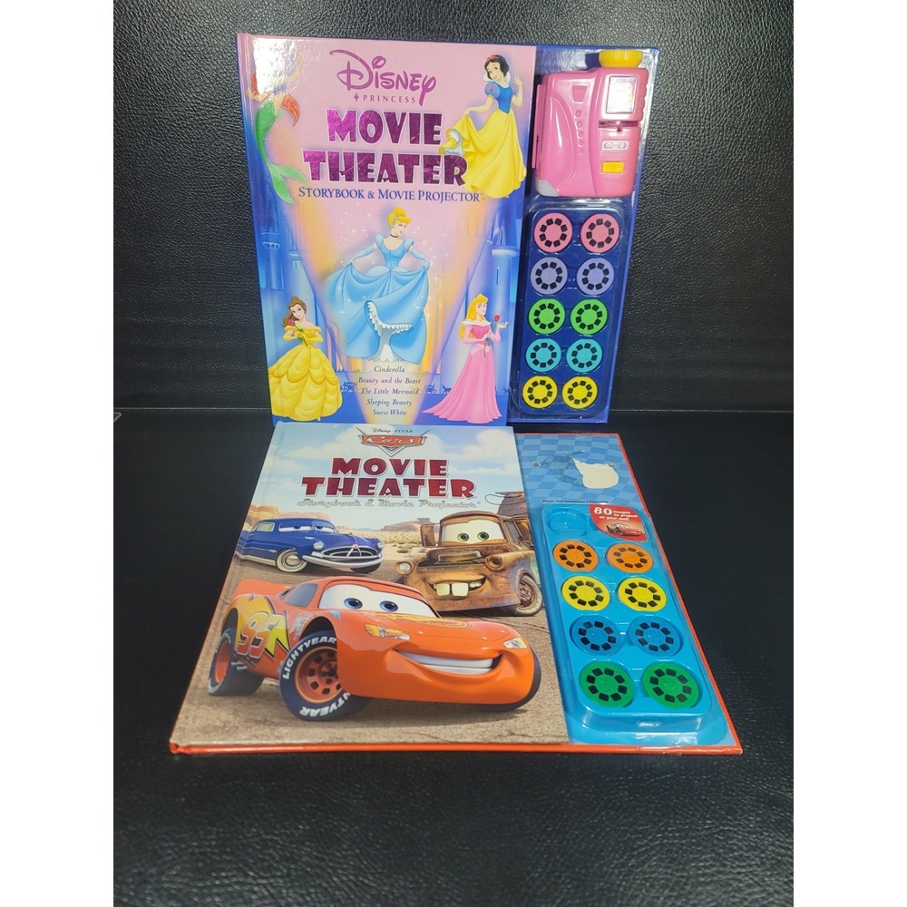 Rare World Of Disney Cars Movie Theater Storybook Projector Collectible Book Lot